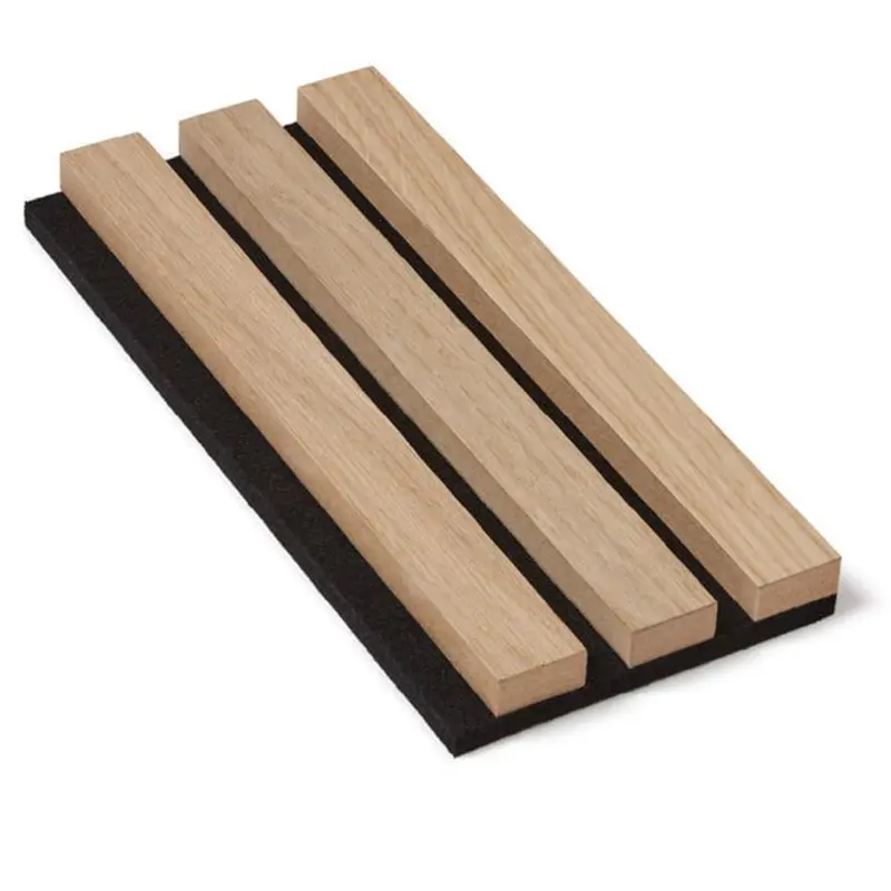 Soundproof wall panels MDF akupanel wood slatted acoustic felt panels