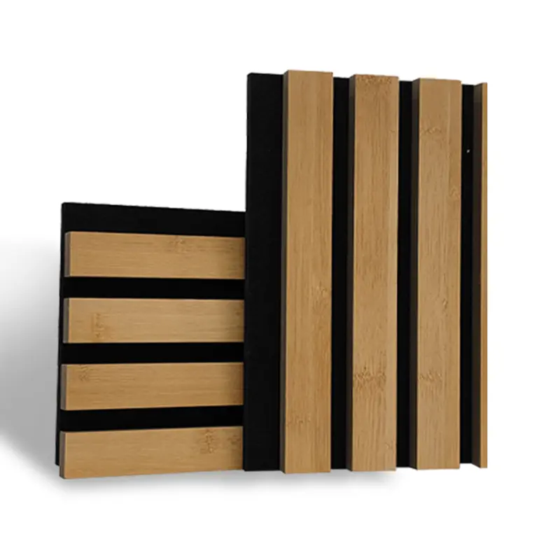 Soundproof wall panels MDF akupanel wood slatted acoustic felt panels